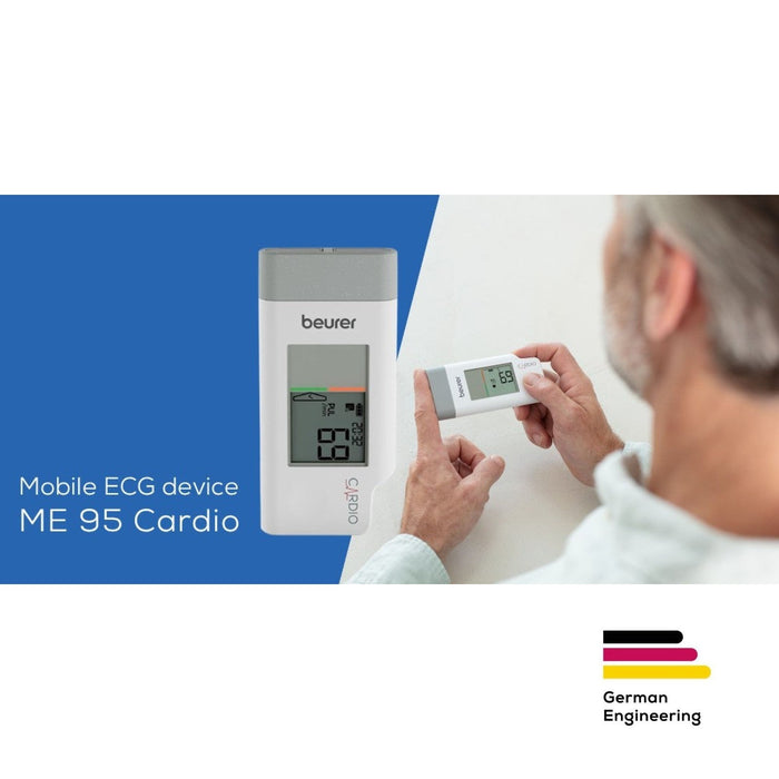 Beurer Germany ME 95 Mobile ECG Device | Reliable Heart Rhythm Monitoring | Rechargeable | Compact for At Home & On-the-Go