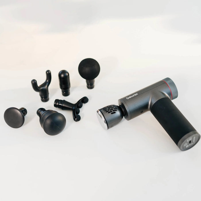 Beurer MG 195 Massage Gun: Hot & Cold Trigger Point Massage, 9 Intensities, 7 Attachments