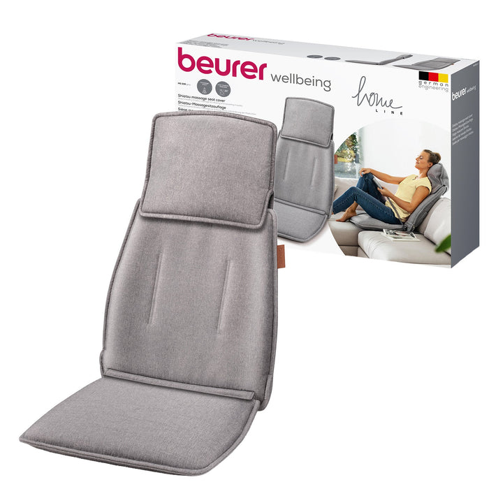Beurer Germany Shiatsu Massage Seat Cover for Neck & Back Relaxation MG 330 GREY