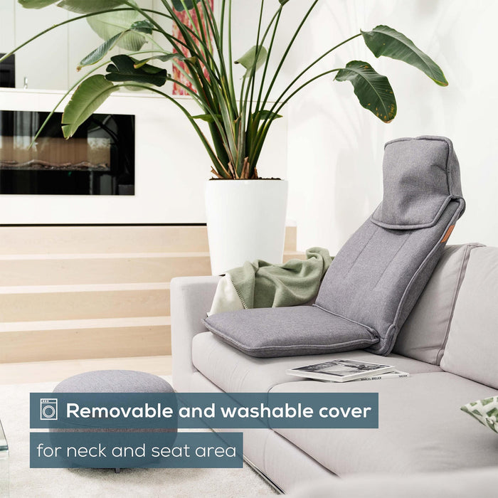 Beurer Germany Shiatsu Massage Seat Cover for Neck & Back Relaxation MG 330 GREY