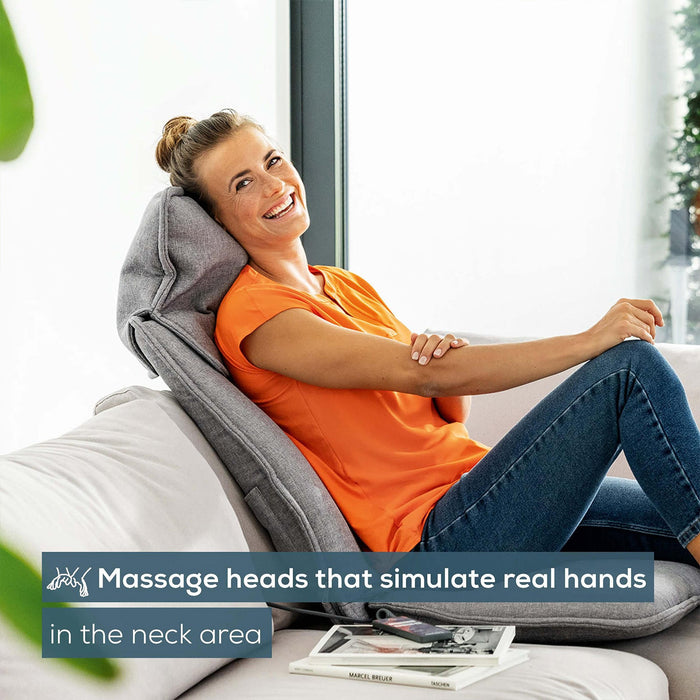 Beurer Germany Shiatsu Massage Seat Cover for Neck & Back Relaxation MG 330 GREY