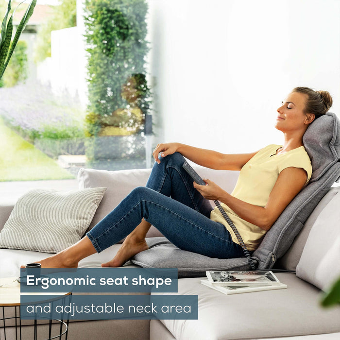 Beurer Germany Shiatsu Massage Seat Cover for Neck & Back Relaxation MG 330 GREY