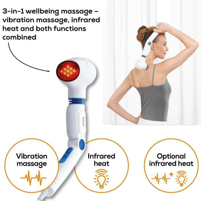 Beurer Germany MG 40 Infrared Body Massager and Heat for Muscle Pain Relief