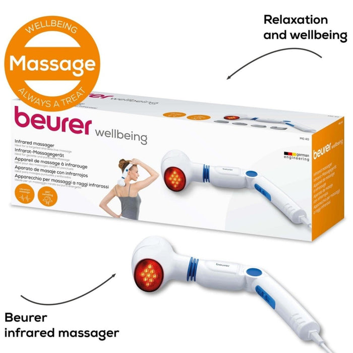 Beurer Germany MG 40 Infrared Body Massager and Heat for Muscle Pain Relief