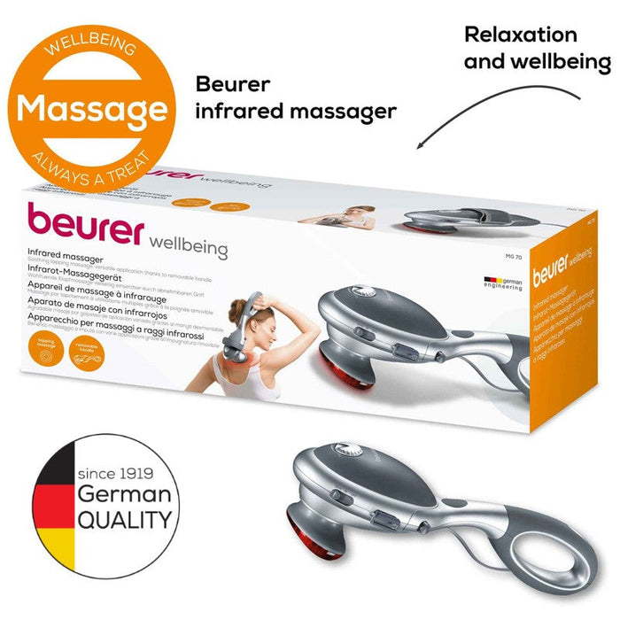 Beurer Germany Infrared Tapping Massager | Infrared Heat Option | Neck to Legs | MG 70