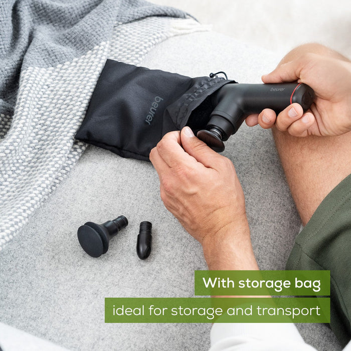 Beurer MG 79 Travel Massage Gun: Powerful Trigger-Point Massage for All Muscle Groups, Ideal for Sensitive Areas