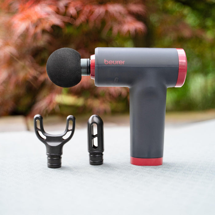 Beurer Massage Gun MG 89 LE25 Rechargeable, Compact, Powerful, Targeted Muscle Regeneration. 3 Massage Heads
