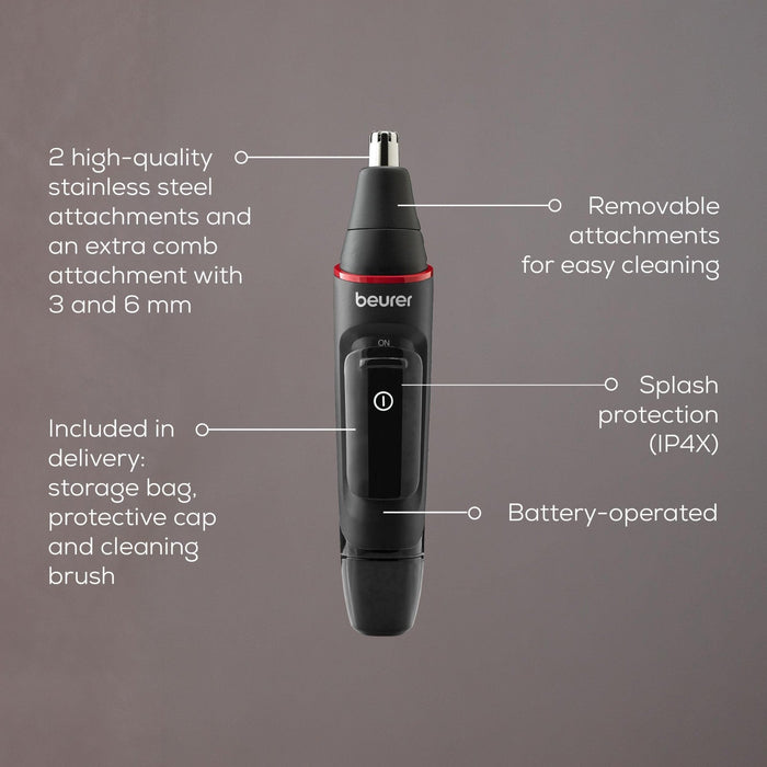 Beurer Germany Precision Trimmer | Nose, Ear & Eyebrow Grooming | MN3X