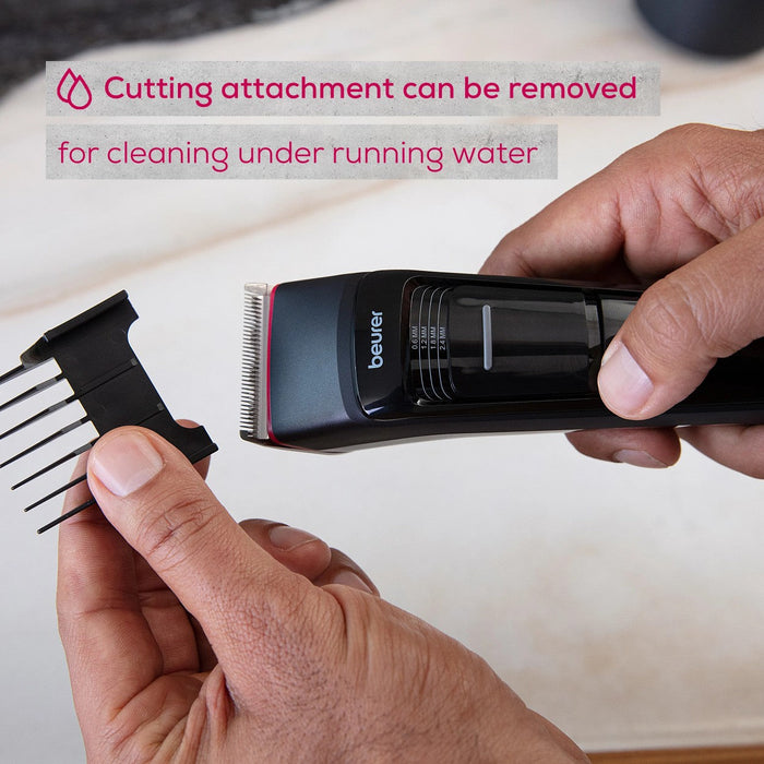 Beurer Germany MN5X Hair Clipper & Trimmer: 7 Attachments. 10 Cutting Lengths. Rechargeable