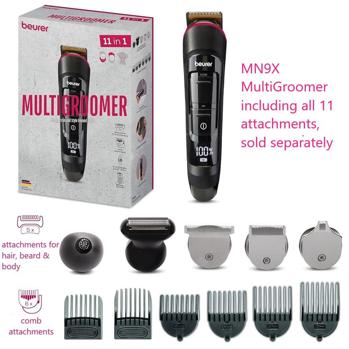 Beurer Spare Trimmer Attachments for MN9X Groomer: Set of Replacement Heads