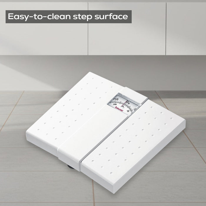 Beurer Mechanical Bathroom Scale MS 01 | Analogue Display |No Batteries | Eco-Friendly | 120kg Capacity