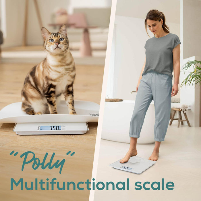 Beurer “Polly” Pet Scale | Multifunctional Digital Weighing Scale for Pets & Humans