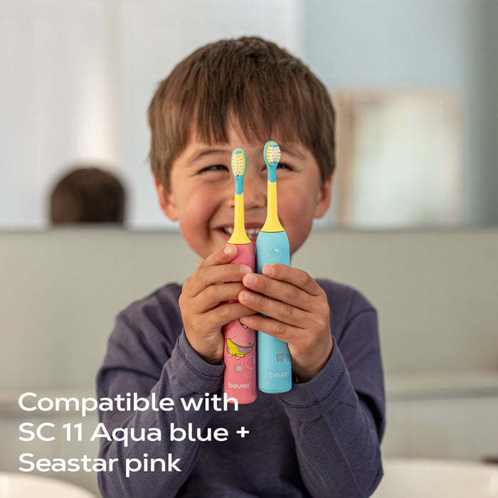Beurer Germany Wavy Clean Sonic Toothbrush Heads | 4 Pack | Ages 6 and Up