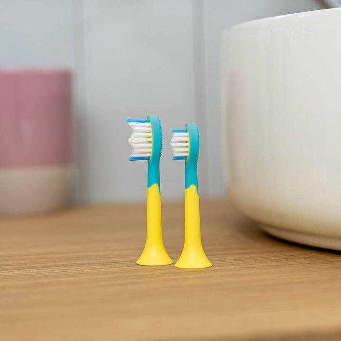 Beurer Germany SpongeBob Sonic Toothbrush | 2 Heads Ages 3-6 | Aqua Blue
