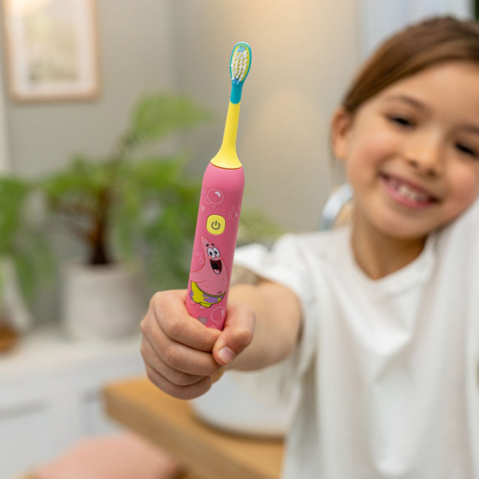 Beurer Germany Patrick Star Sonic Toothbrush | 2 Heads Ages 3-6 | Pink
