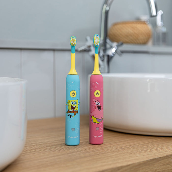 Beurer Germany Patrick Star Sonic Toothbrush | 2 Heads Ages 3-6 | Pink