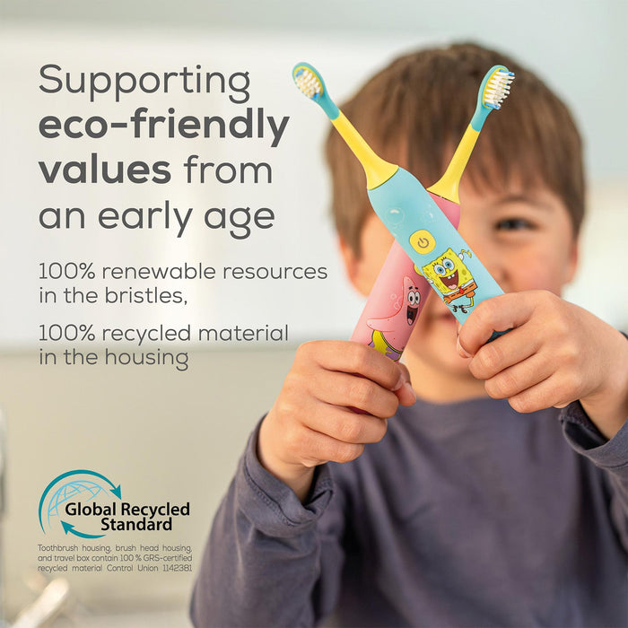 Beurer Germany Patrick Star Sonic Toothbrush | 2 Heads Ages 3-6 | Pink