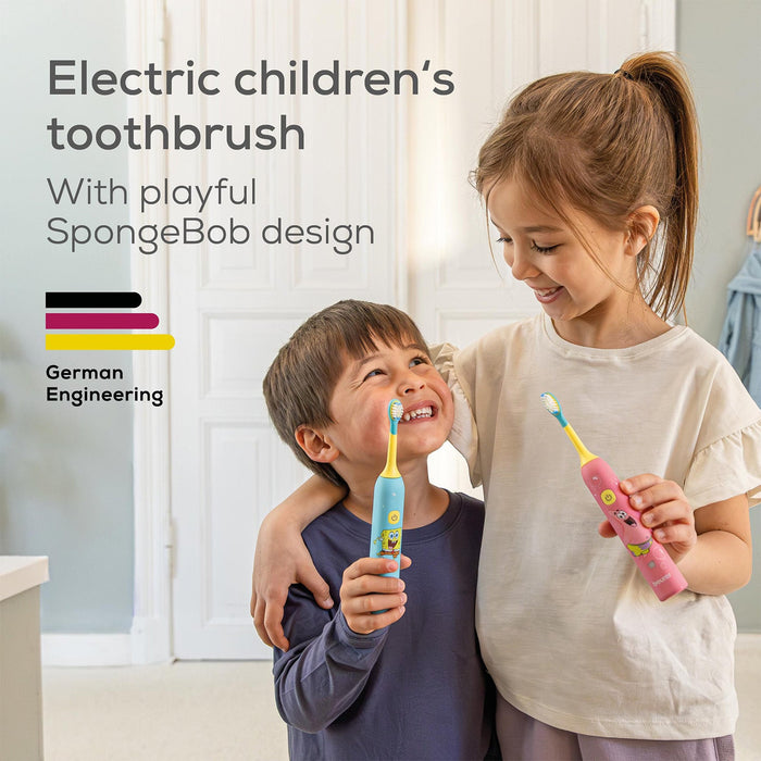 Beurer Germany Patrick Star Sonic Toothbrush | 2 Heads Ages 3-6 | Pink