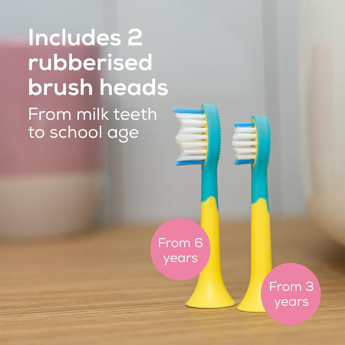 Beurer Germany Patrick Star Sonic Toothbrush | 2 Heads Ages 3-6 | Pink