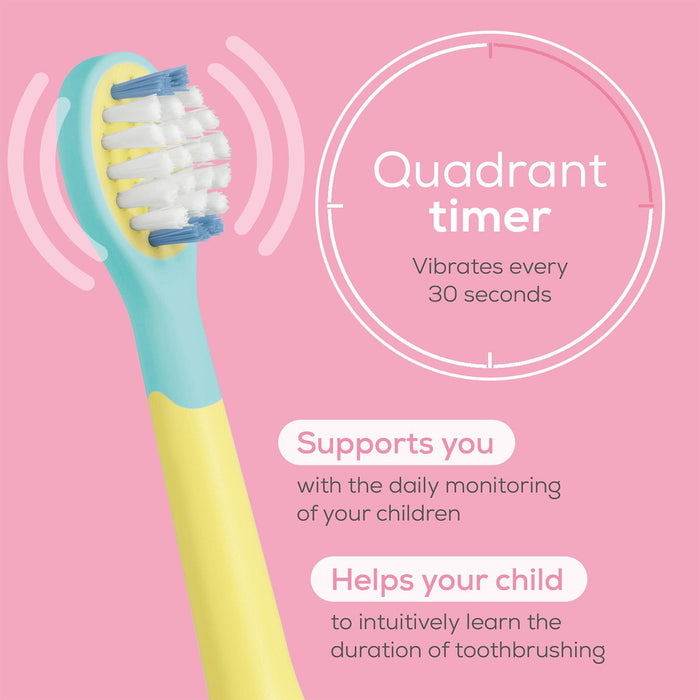 Beurer Germany Patrick Star Sonic Toothbrush | 2 Heads Ages 3-6 | Pink