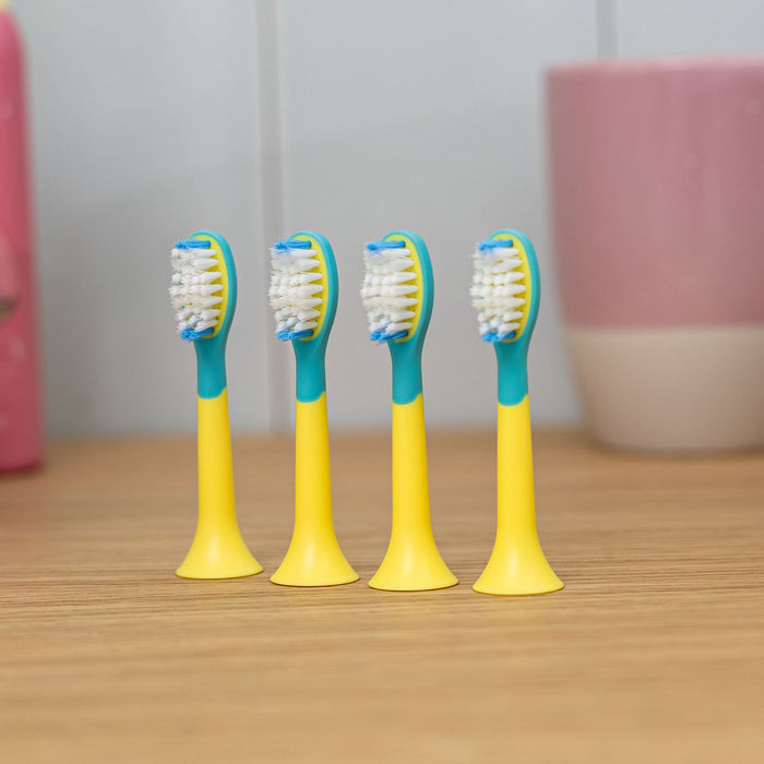 Beurer Germany Wavy Clean Sonic Toothbrush Heads | 4 Pack | Ages 6 and Up