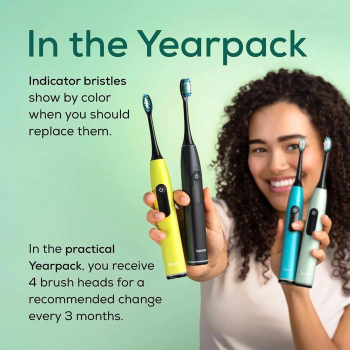 Beurer Classic Clean Brush Heads: Gentle, Thorough Dental Care. For Beurer SC Sonic & Most Philips Sonicare Toothbrushes