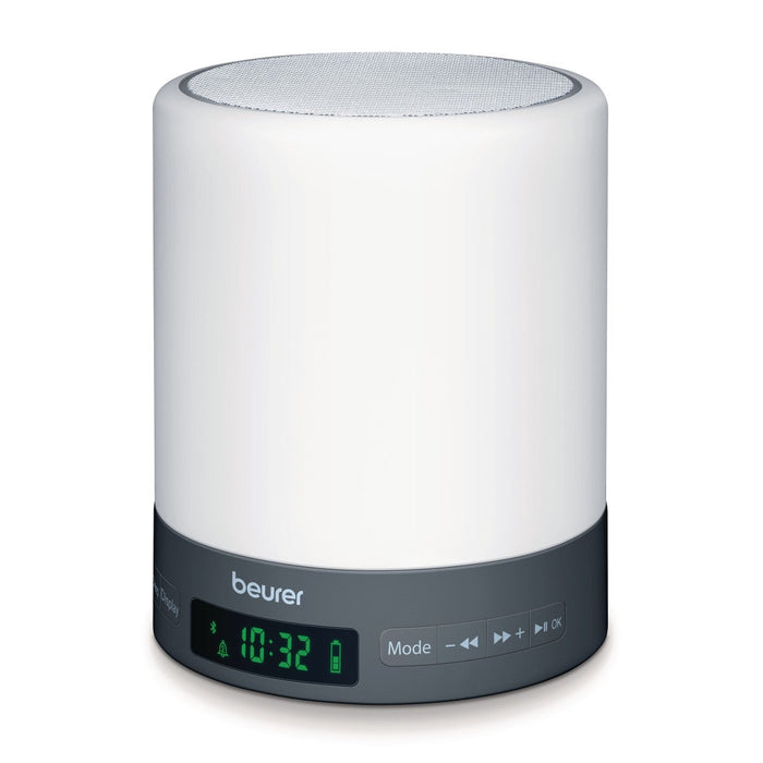 Beurer WL 50 Alarm Clock | Sunrise/Sunset Simulation | Radio & Bluetooth Speaker | Bedside Light | LED Light Colours