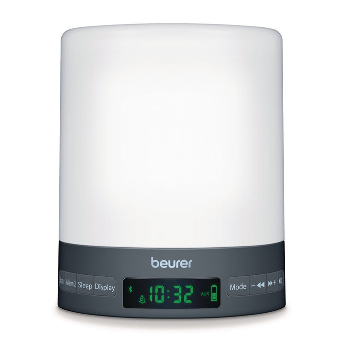 Beurer WL 50 Alarm Clock | Sunrise/Sunset Simulation | Radio & Bluetooth Speaker | Bedside Light | LED Light Colours