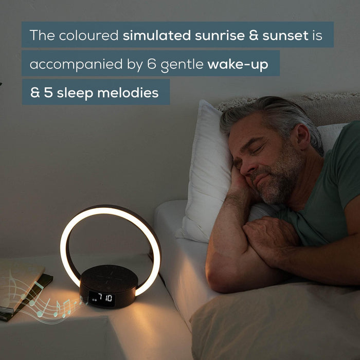 Beurer WL 65 Wake + Charge Wake Up Light | Bedside Light, Fast Phone Charger, Dual Alarm & Variable LED