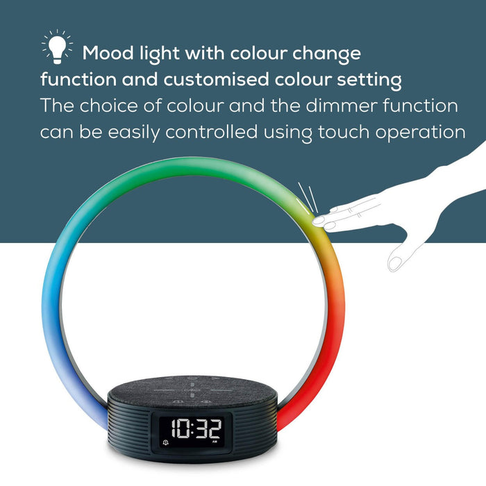 Beurer WL 65 Wake + Charge Wake Up Light | Bedside Light, Fast Phone Charger, Dual Alarm & Variable LED