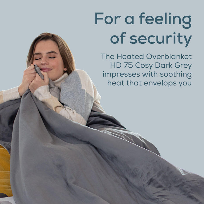 Beurer HD 75 Dark Grey Heated Overblanket - 180x130cm