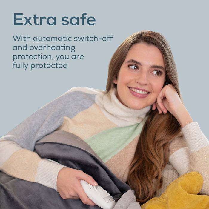 Beurer HD 75 Dark Grey Heated Overblanket - 180x130cm